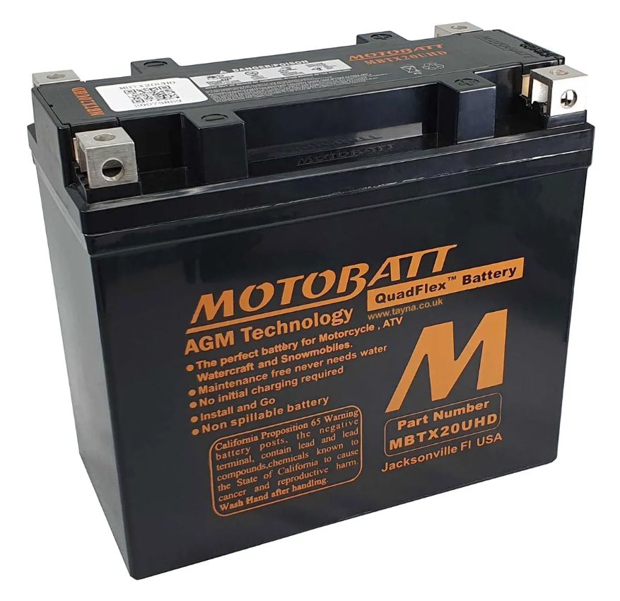 MOTOBATT MBTX20UHD QUADFLEX AGM BIKE BATTERY 12V 21AH