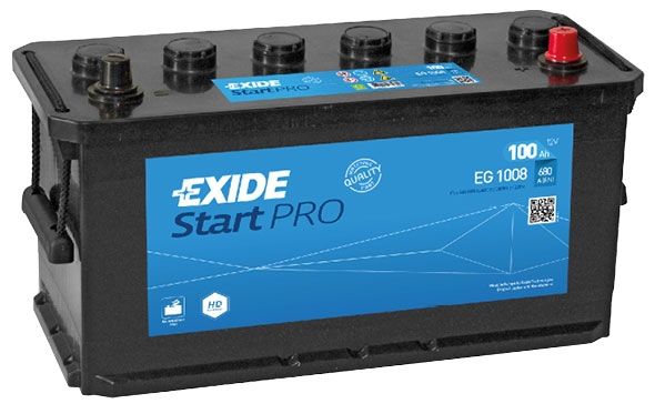 EXIDE W221SE START PRO CIĘŻKI KOMERCYJNY PROFESJONALNY AKUMULATOR 12V 100AH ​​EG1008