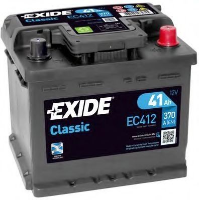 AKUMULATOR SAMOCHODOWY EXIDE EC412 PREMIUM 41Ah 370A TYP: 063