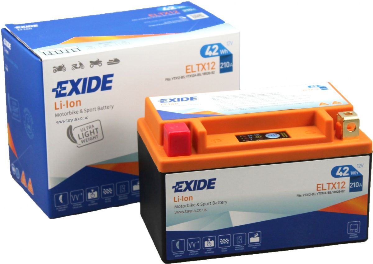 EXIDE ELTX12-BS LI-ION LITHIUM MOTORBIKE BATTERY 12V