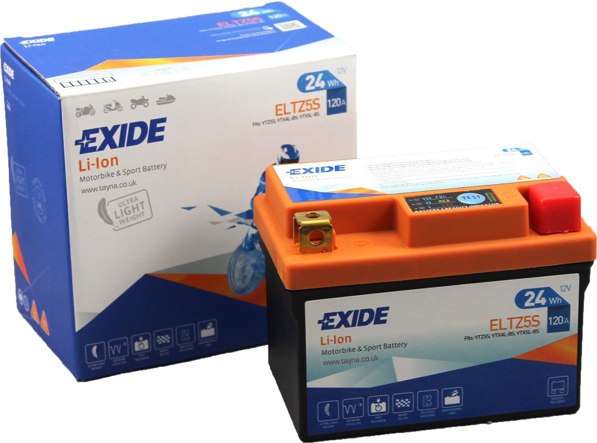 EXIDE ELTZ5S LI-ION LITHIUM MOTORBIKE BATTERY 12V