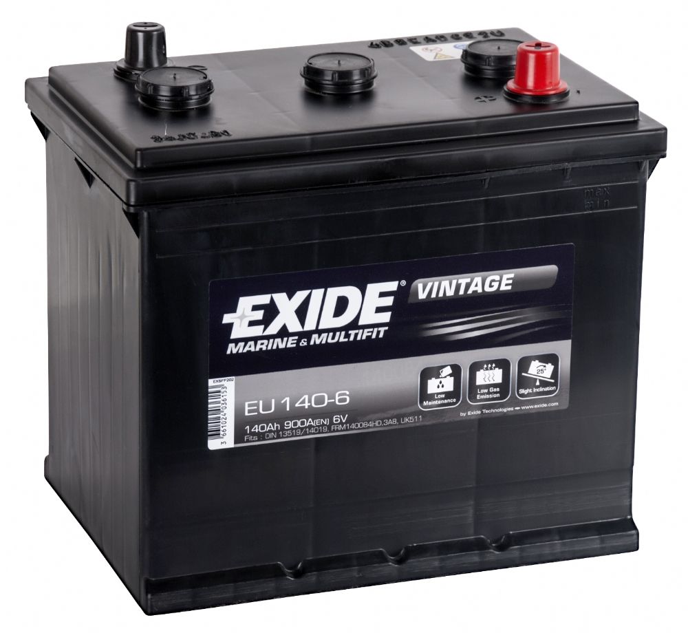 EXIDE EU140-6 MARINE LEISURE MULTIFIT VINTAGE BATTERY