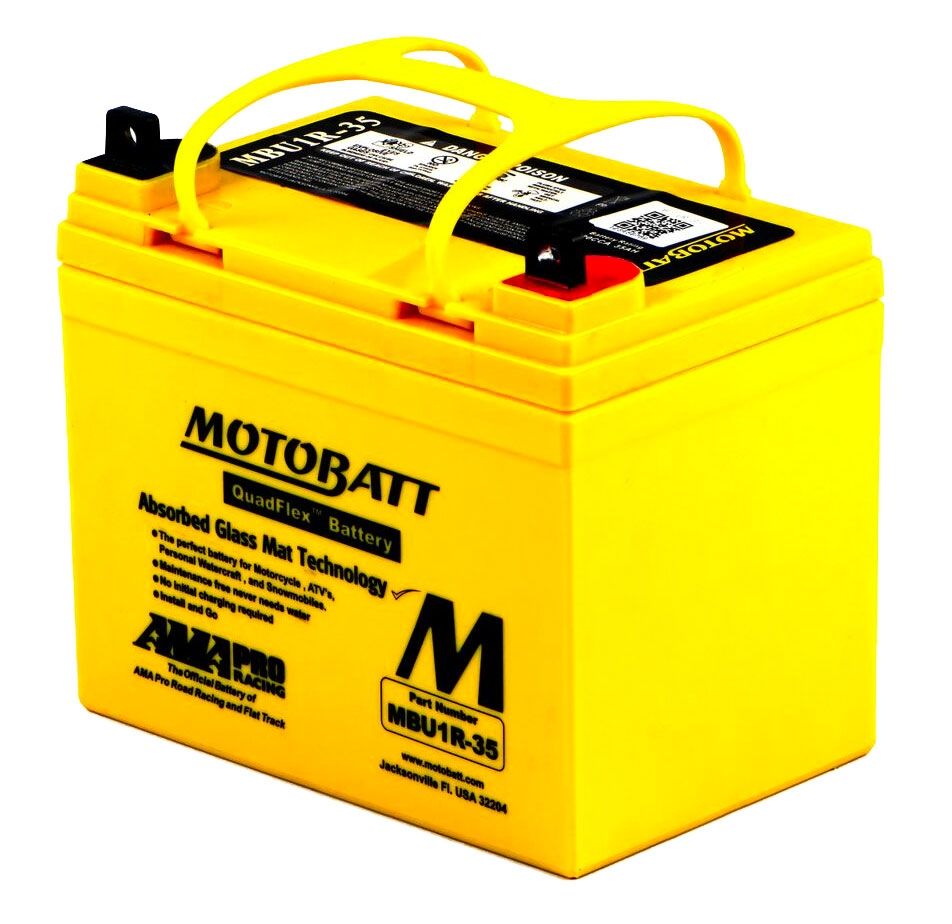 MOTOBATT MBU1R-35 QUADFLEX AGM BIKE BATTERY 12V 35AH