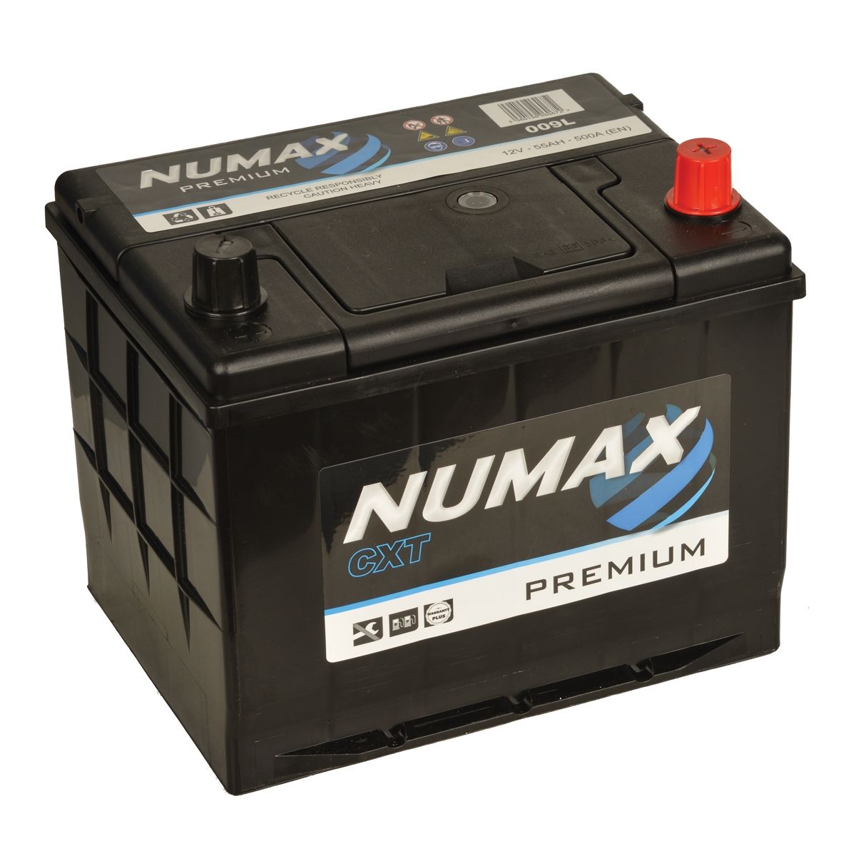 NUMAX CAR BATTERY 55Ah 500A TYPE: 009L