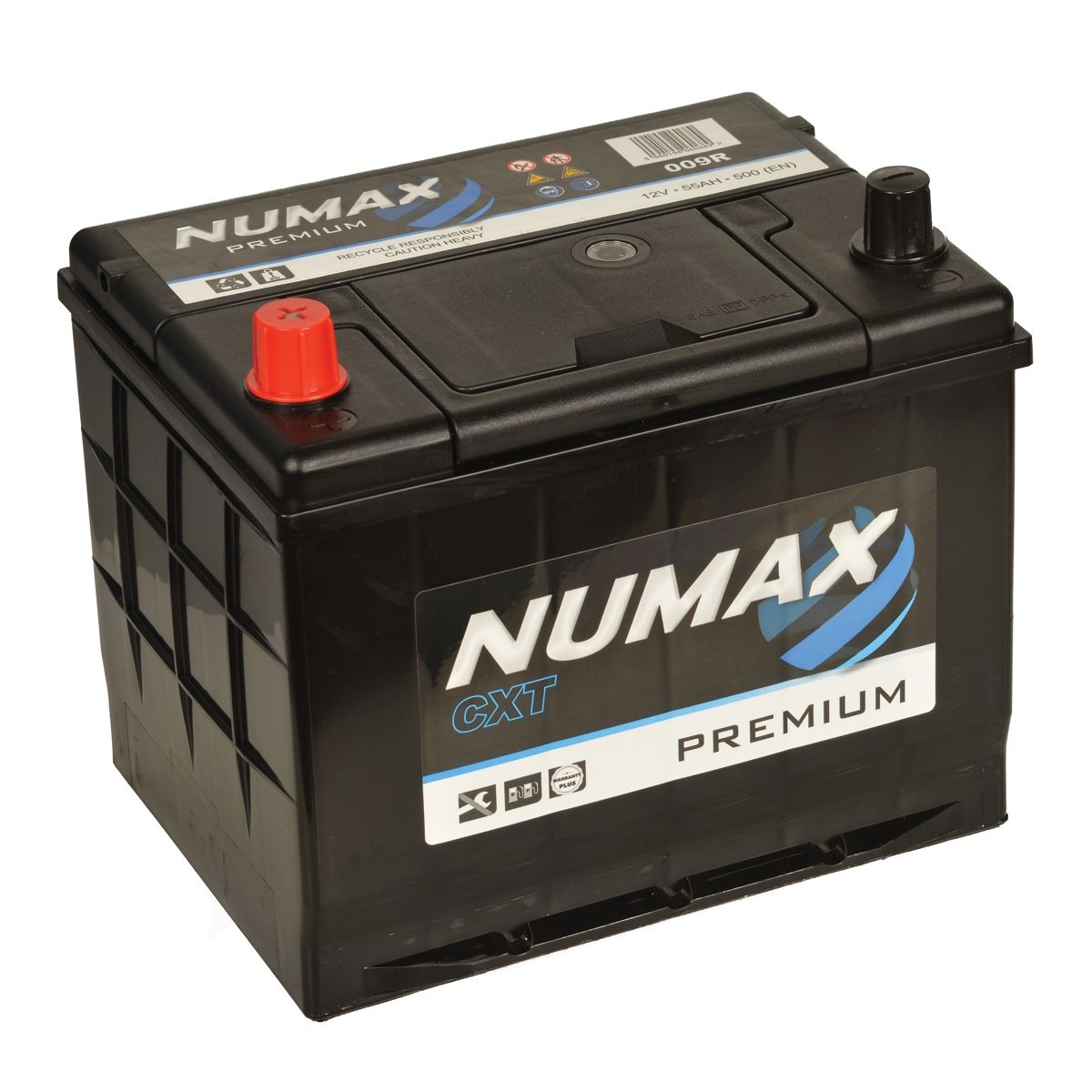 NUMAX CAR BATTERY 55Ah 500A TYPE: 009R