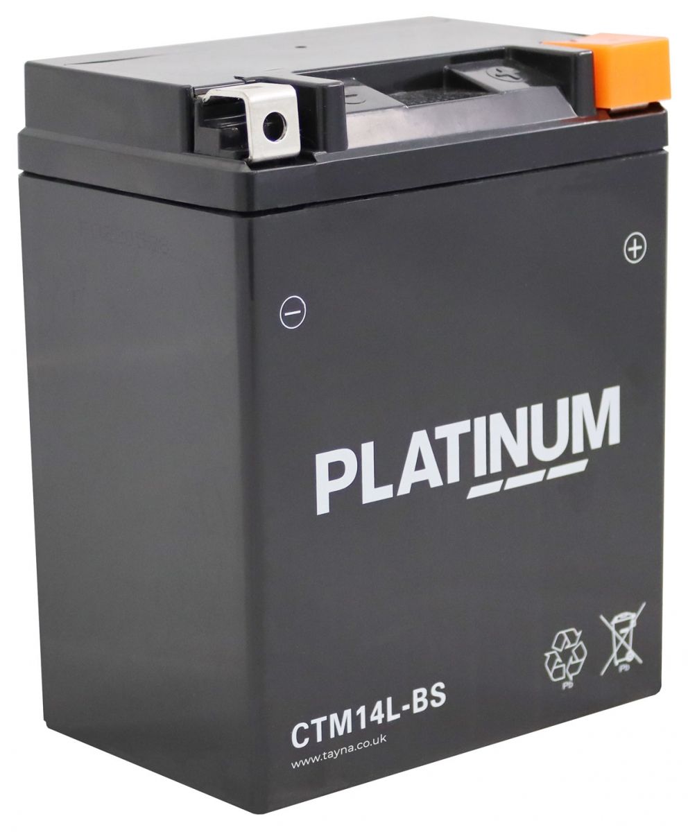 PLATINUM CTM14L-BS AGM MOTORCYCLE BATTERY