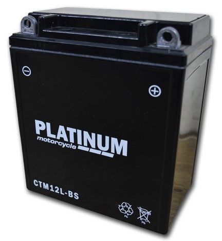 PLATINUM CTM12L-BS AGM MOTORCYCLE BATTERY