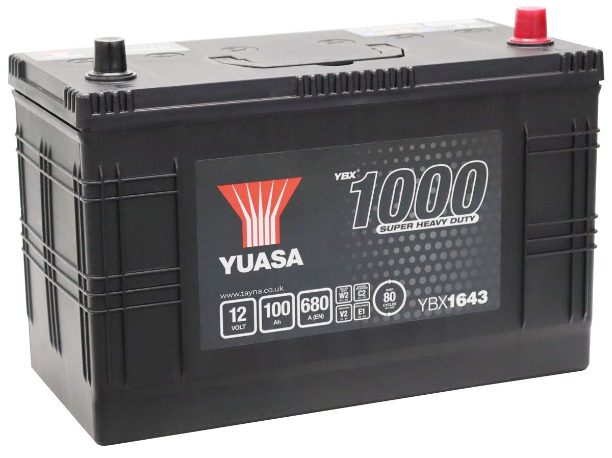 YUASA 643HD YBX1 SHD CARGO SUPER CIĘŻKI AKUMULATOR 12V 100AH ​​YBX1643