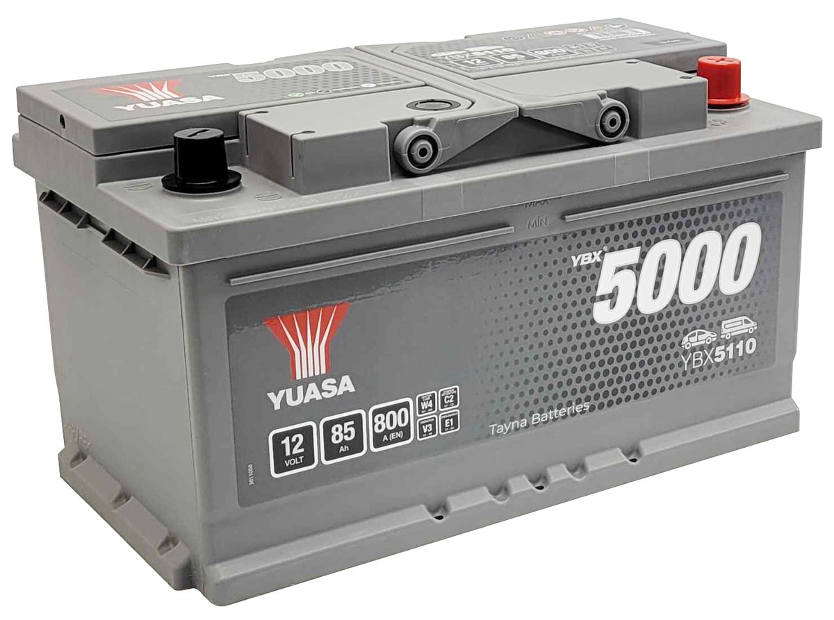 YUASA YBX5110 CAR BATTERY 85Ah 800A TYPE: 110