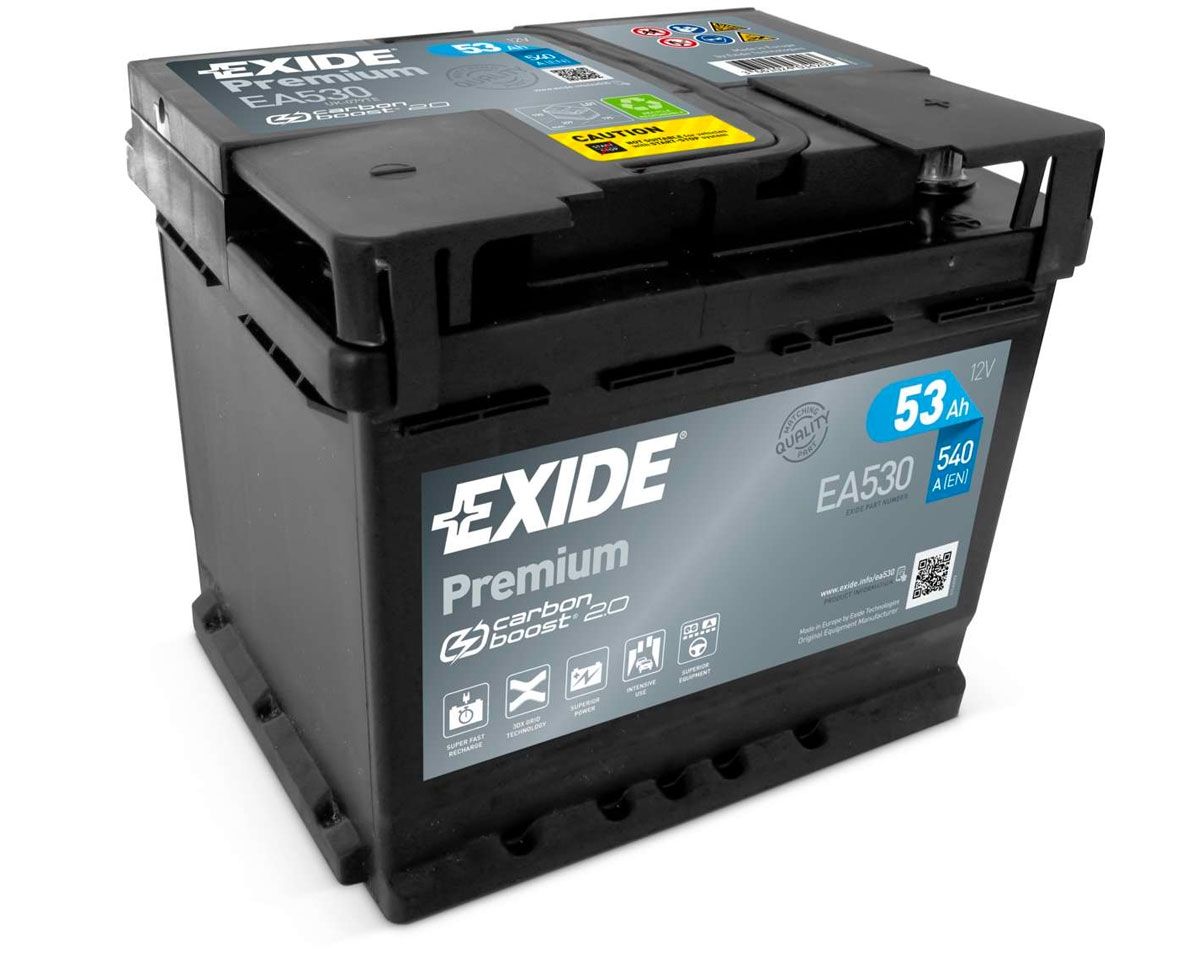 AKUMULATOR SAMOCHODOWY EXIDE EA530 PREMIUM 53Ah 540A TYP: 012