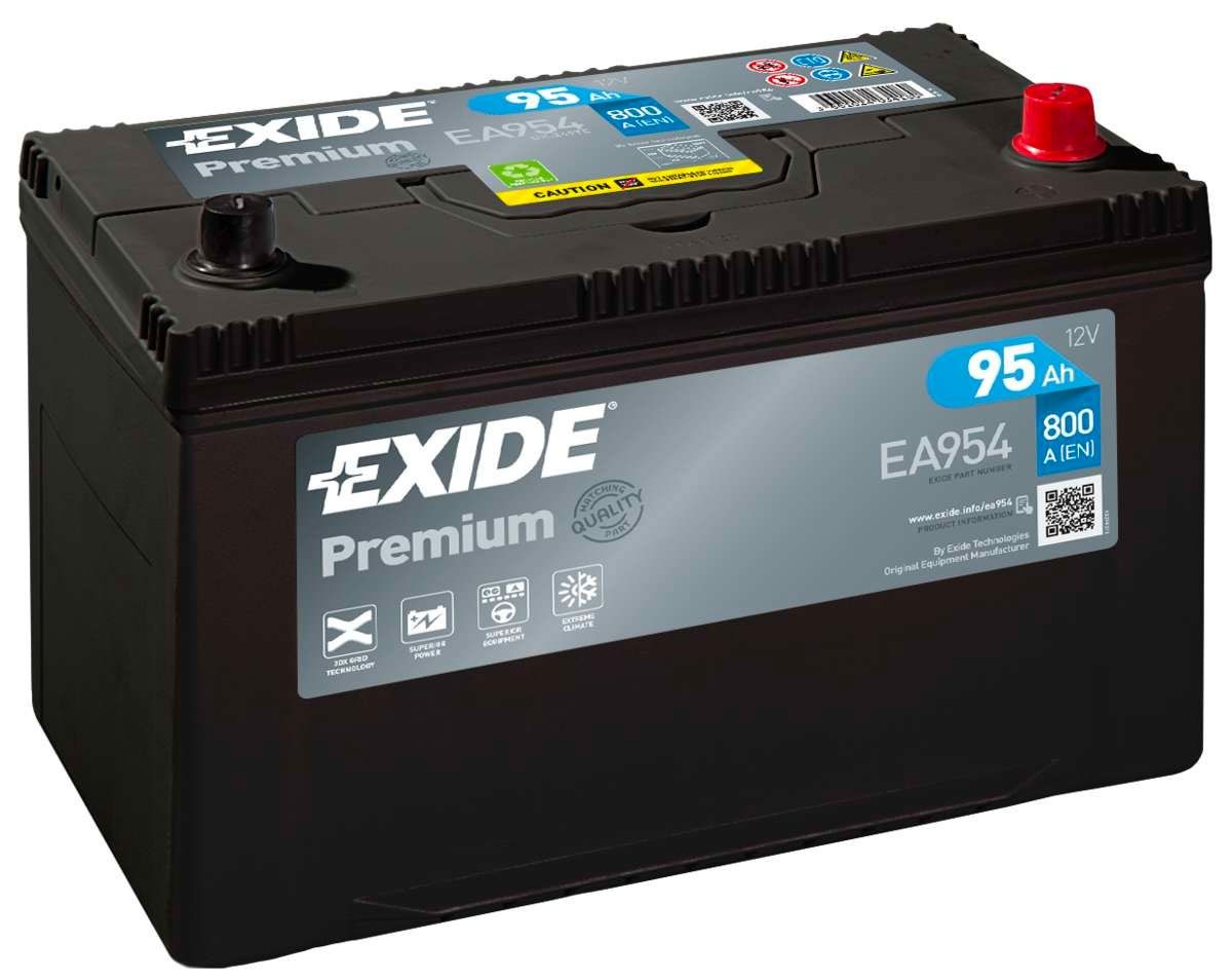 AKUMULATOR SAMOCHODOWY EXIDE EA954 PREMIUM 95Ah 800A TYP: 249H