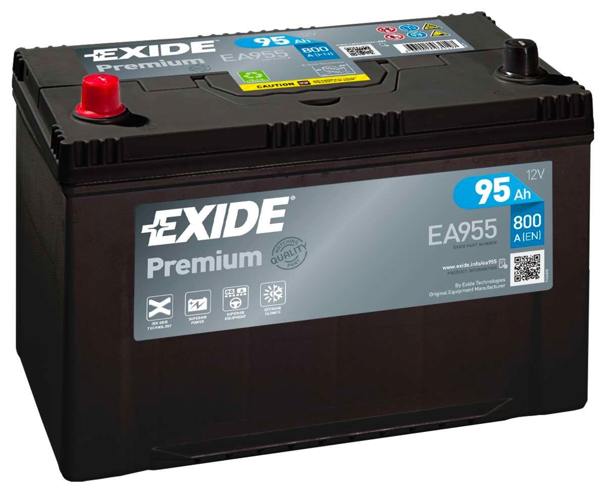 AKUMULATOR SAMOCHODOWY EXIDE EA955 PREMIUM 95Ah 800A TYP: 250H