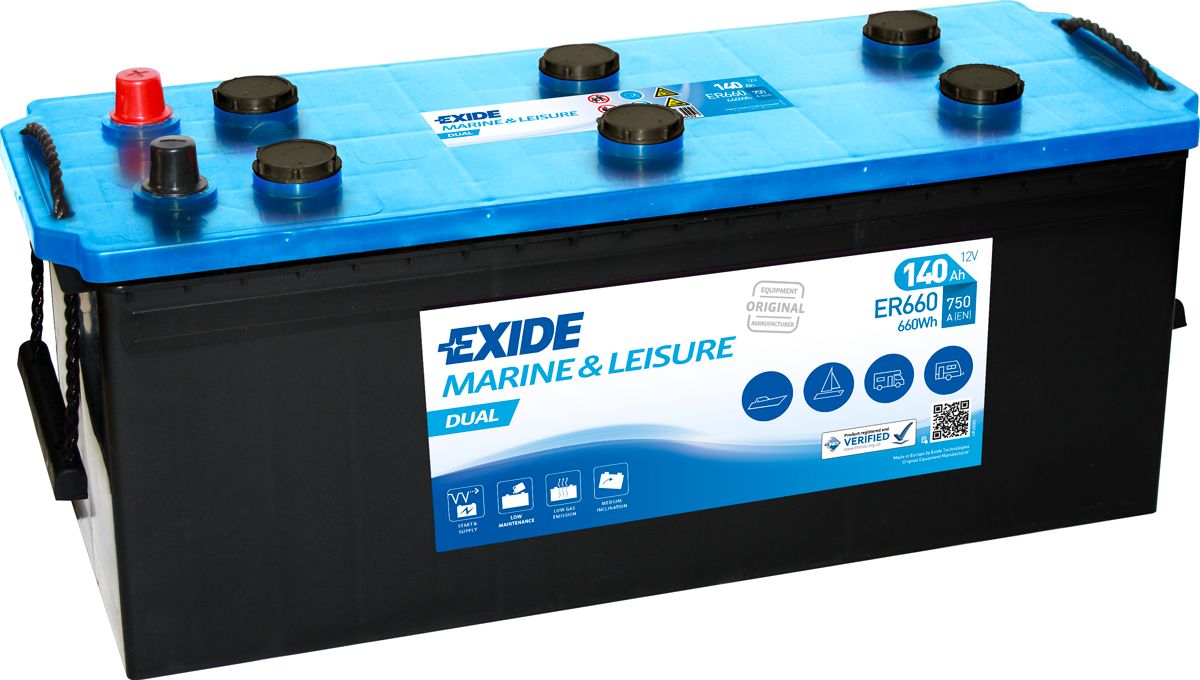 EXIDE ER660 MARINE LEISURE DUAL BATTERY