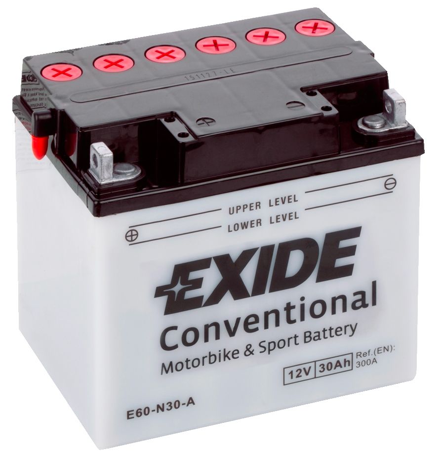 EXIDE E60-N30-A 12V CONVENTIONAL MOTORCYCLE BATTERY