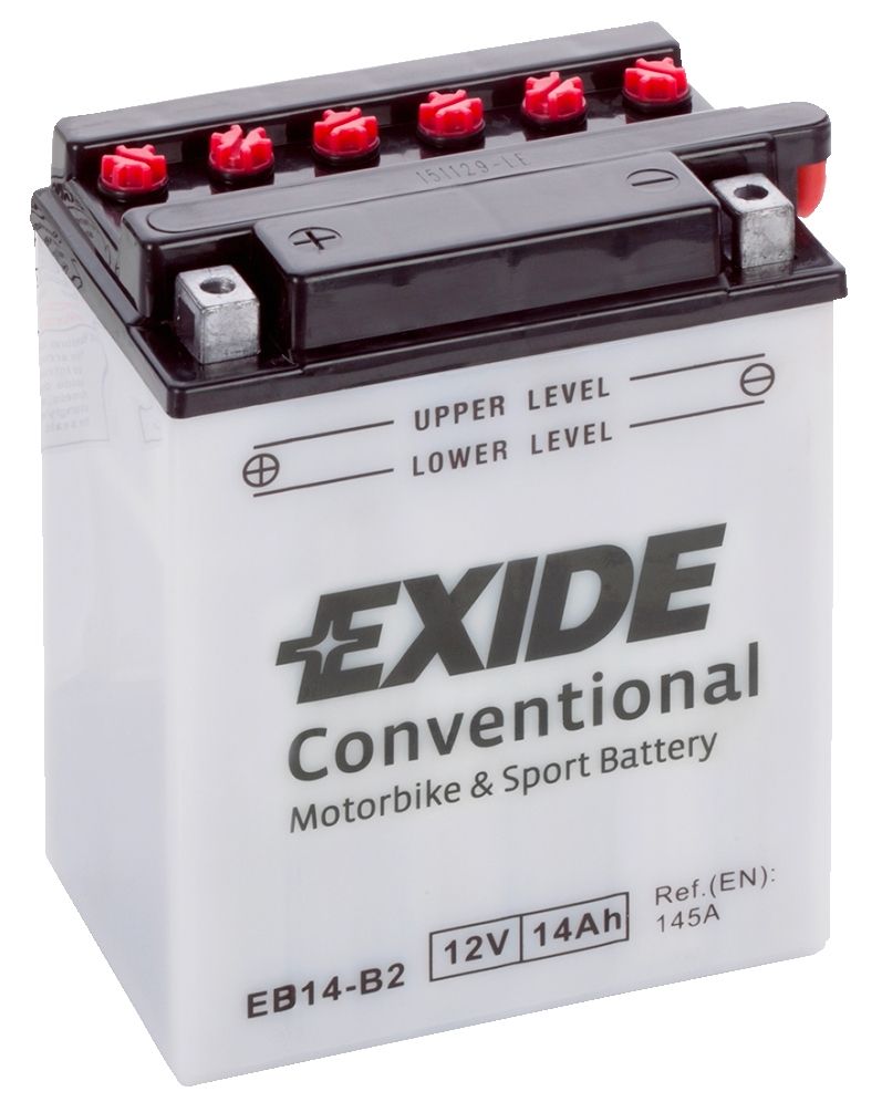 EXIDE EB14-B2 12V CONVENTIONAL MOTORCYCLE BATTERY