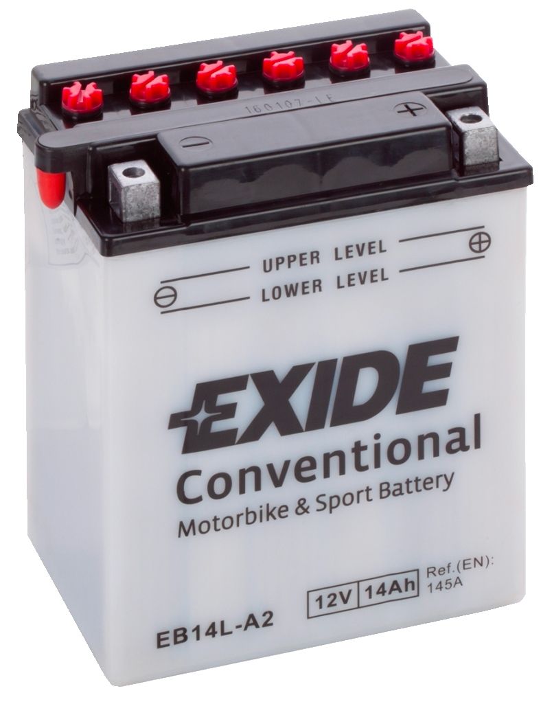 EXIDE YB14L-A2 12V MOTORCYCLE CONVENTIONAL BATTERY EB14L-A2