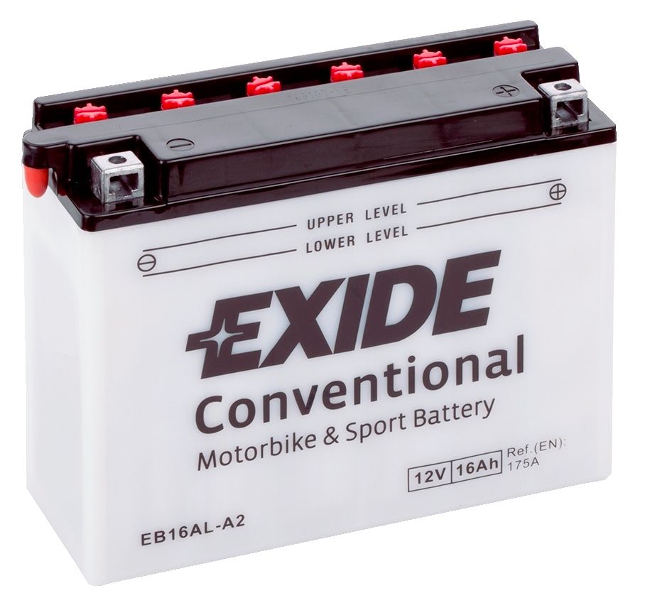 EXIDE EB16AL-A2 12V CONVENTIONAL MOTORCYCLE BATTERY