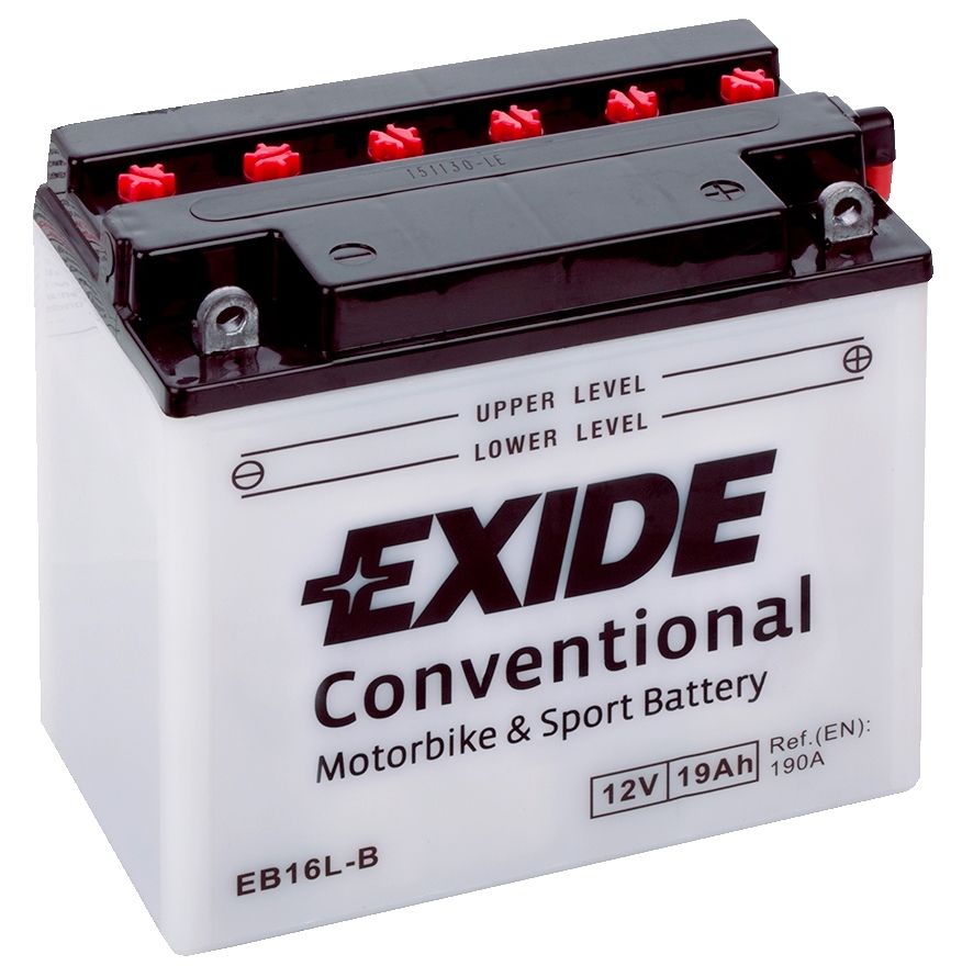 EXIDE EB16L-B 12V CONVENTIONAL MOTORCYCLE BATTERY