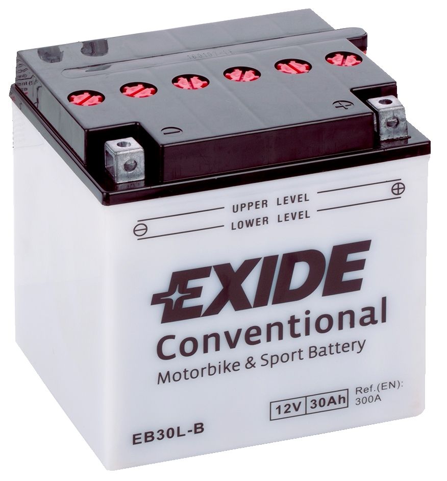 EXIDE EB30L-B 12V CONVENTIONAL MOTORCYCLE BATTERY