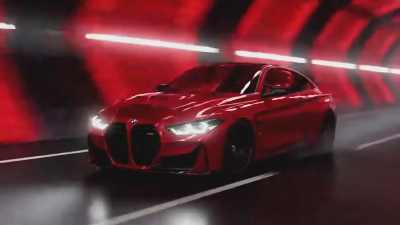 Load video: AMP Christmas Sale, BMW M4 Racing down a tunnel.