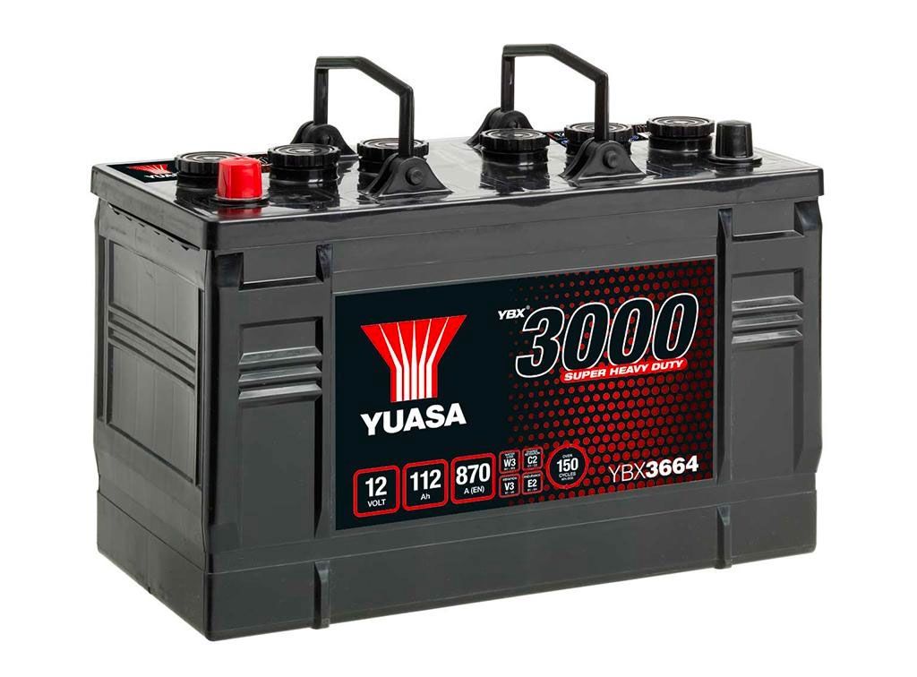 YUASA 664SHD YBX3 SHD CARGO SUPER HEAVY DUTY BATTERY 12V 112AH YBX3664