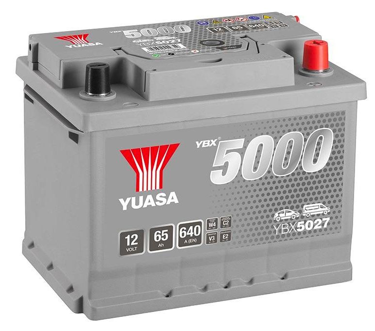 YUASA YBX5027 CAR BATTERY 65Ah 640A TYPE: 027
