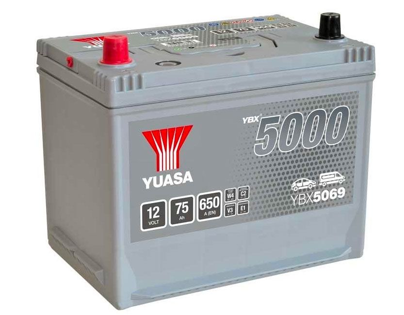 YUASA YBX5069 CAR BATTERY 75Ah 650A TYPE: 069